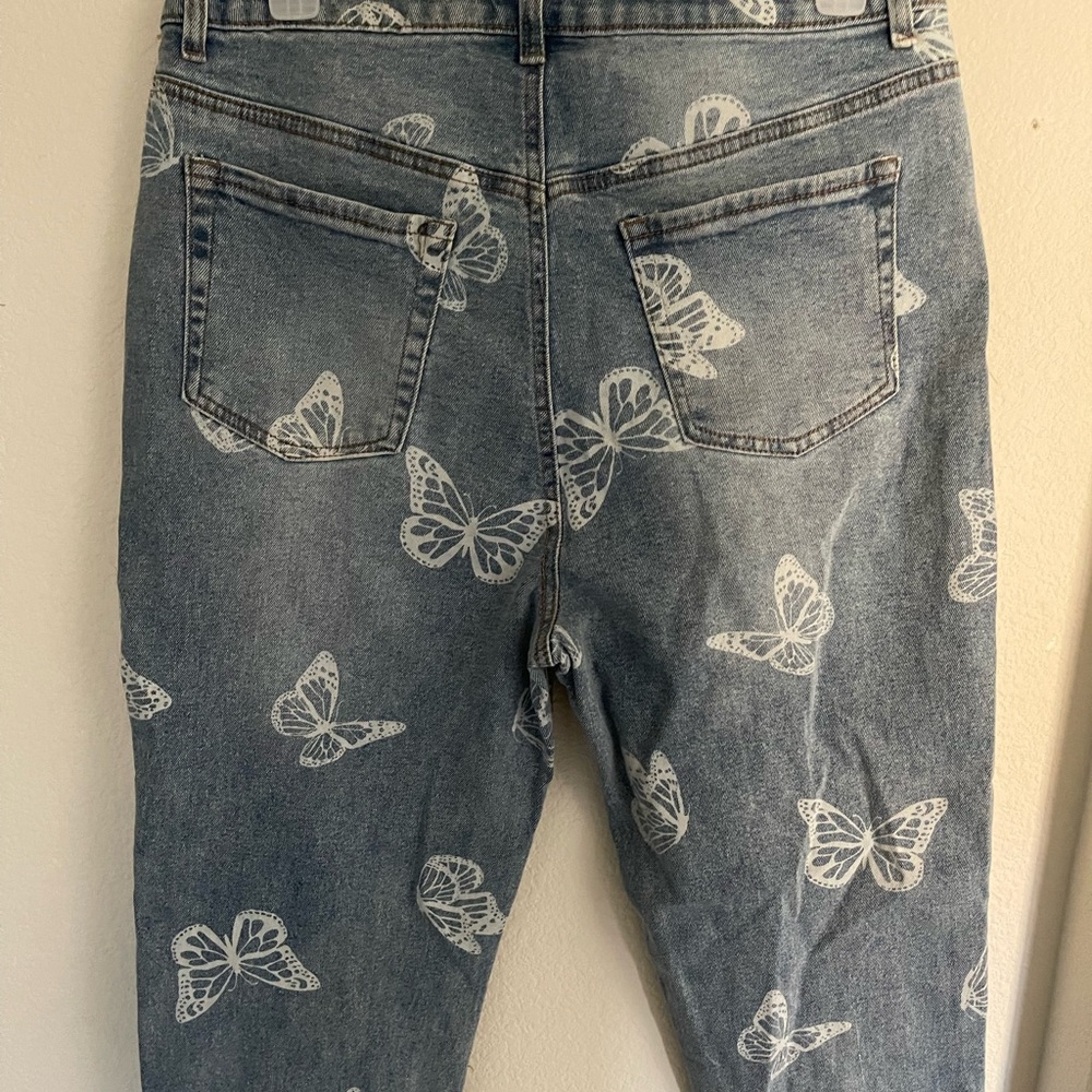 Light blue butterfly jeans - Picture 2 of 2